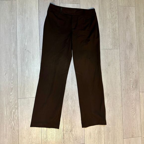 Women's brown business casual pants slacks trousers‎ straight leg fall size 8 - Picture 1 of 4